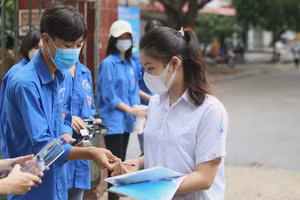 Công tác phòng dịch được Bắc Giang tăng cường tại Kỳ thi tốt nghiệp THPT năm 2021.