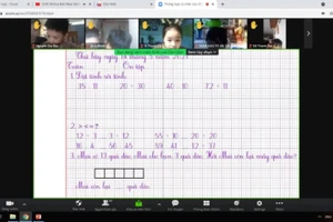 Trường Tiểu học Võ Thị Sáu (quận Hải Châu, TP Đà Nẵng) tổ chức ôn tập trực tuyến cho HS trên ứng dụng Zoom. 