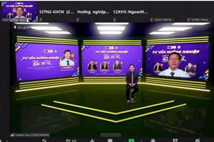 Một buổi tư vấn hướng nghiệp trực tuyến do Trường THPT Thới Lai (TP Cần Thơ) tổ chức.