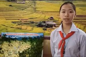 Em Vũ Hoài Thương - tác giả của sa bàn Chiến dịch Điện Biên Phủ.