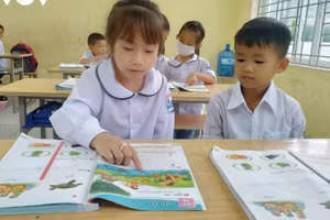 Học sinh lớp 1 hào hứng với Chương trình giáo dục phổ thông mới.