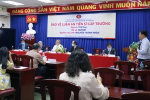 Một buổi bảo vệ Luận án TS tại Trường ĐH KHXH&NV TPHCM.