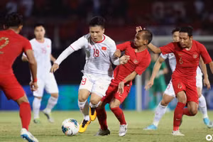 Trận lượt đi Indonesia 1 - 3 Việt Nam.
