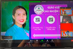 Giờ học online tại tỉnh Tiền Giang. 