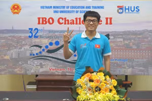 Em Đặng Lê Minh Khang đoạt Huy chương Vàng Olympic Sinh học quốc tế 2021.
