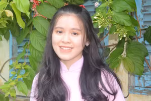 Sinh viên Trần Thảo Trang đang học ngành Sư phạm Mầm non Trường Cao đẳng Cộng đồng Sóc Trăng. 