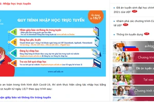 Hệ thống nhập học trực tuyến của Trường ĐH Kinh tế - Tài chính TP Hồ Chí Minh đã khởi động.