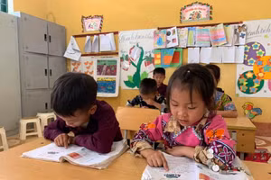 Nhiều địa phương vẫn còn khó khăn về SGK cho HS khi vào năm học mới. Ảnh: Đức Trí