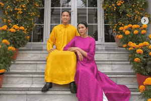 Gia đình nhà "ngọc nữ" Hà Tăng mùng 1 Tết năm nào cũng diện áo dài, check-in cùng một điểm nhưng chưa bao giờ hết hot