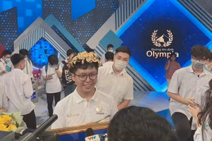 Hải An sau chiến thắng tại cuộc thi tuần Olympia.
