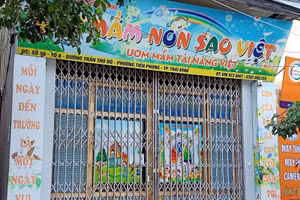 Cơ sở mầm non tư thục tại tỉnh Thái Bình bị dừng hoạt động vì có dấu hiệu bạo hành trẻ em.