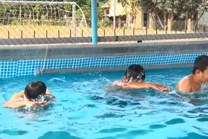 Một hồ bơi trên địa bàn huyện Bắc Trà My (tỉnh Quảng Nam).