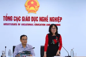 PGS.TS Nguyễn Thị Việt Hương (Phó Tổng cục trưởng Tổng cục Giáo dục nghề nghiệp, Bộ LĐ-TB&XH) thông tin về kỳ thi Kỹ năng nghề Quốc gia.