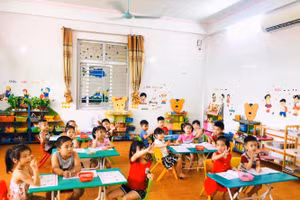 Học sinh Trường MN Việt Hà (TP Lào Cai - Lào Cai). Ảnh: Đức Hạnh