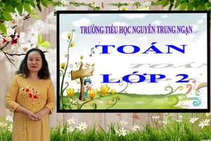 GV Trường TH Nguyễn Trung Ngạn ghi hình buổi học Toán.