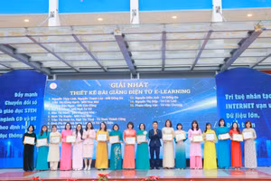 Khen thưởng 15 giáo viên đạt giải Nhất cuộc thi Thiết kế bài giảng điện tử E-learning, bài giảng điện tử STEM, Thiết bị dạy học số.