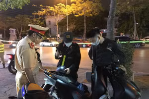Lực lượng chức năng đảm bảo ANTT dịp Tết.