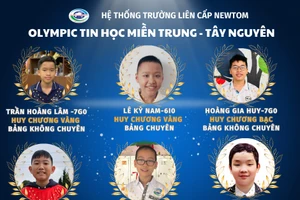 Học sinh Trường Liên cấp Newton giành 6 huy chương – thành tích tại Kỳ thi Olympic Tin học miền Trung - Tây Nguyên.