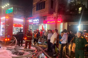 Giám đốc Công an TP Hà Nội Nguyễn Hải Trung trực tiếp tới tại hiện trường. 