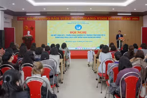 Quang cảnh Hội nghị sơ kết học kỳ cấp Mầm non quận Ba Đình.