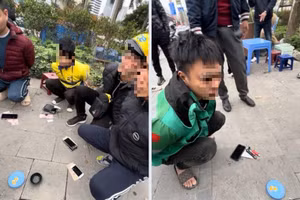 Nhóm đối tượng bị cơ quan chức năng phát hiện bắt giữ.