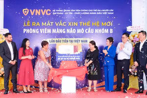 Vắc-xin não mô cầu nhóm B thế hệ mới được ra mắt tại Việt Nam. Ảnh: VNVC