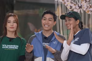 Từ trái qua: Diễm My 9X, ca sĩ Anh Tú, H'Hen Niê nói "không" với thịt rừng. (Ảnh: BTC).