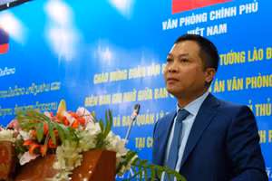 Ông Nguyễn Hồng Sâm phát biểu tại buổi lễ. Ảnh: chinhphu.vn