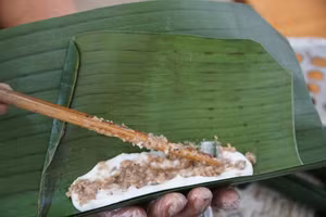 Bánh răng bừa - đặc sản dân dã của người dân Thọ Xuân, Thanh Hóa. Ảnh: LT.