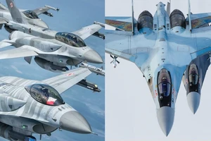 Su-35 cơ động đối đầu F-16 khiến Lầu Năm Góc báo động