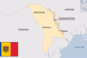 Transnistria là một dải đất hẹp đang đòi ly khai khỏi Cộng hòa Moldova.