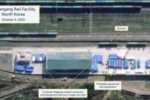 Giao thông đường sắt bí ẩn tăng mạnh ở biên giới Triều Tiên và Nga