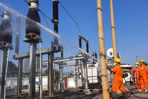 PC Lai Châu diễn tập khắc phục sự cố trong vận hành lưới điện.