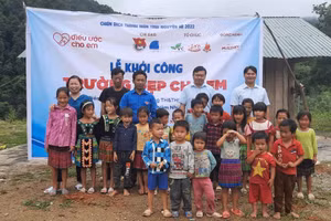 Công trình "Trường đẹp cho em" tại điểm trường Nậm Pì, xã Pú Đao, huyện Nậm Nhùn.