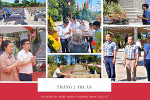 Báo GD&TĐ dâng hương tại nghĩa trang liệt sĩ ở các tỉnh miền Trung