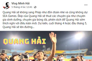 Quang Hải có thể sẽ không sang Pháp và không dự SEA Games 31