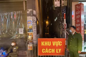 Ngõ 67, nơi có khoảng 150 người dân bị phong tỏa do có liên quan đến 2 ca F0 ngoài cộng đồng.