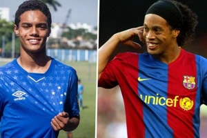 Con trai Ronaldinho lọt tầm ngắm của MU.