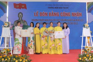 Trường mầm non Phú Mỹ đón nhận bằng công nhận đạt chuẩn quốc gia cấp độ 1 và Chứng nhận trường đạt chuẩn kiểm định chất lượng giáo dục cấp độ 2. 