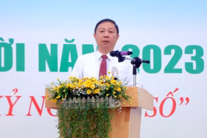 Ông Dương Anh Đức phát biểu tại lễ khai mạc.