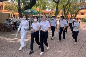 Học sinh tỉnh Bình Dương tham gia kỳ thi tốt nghiệp THPT năm 2023.