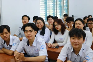 Tiết học của học sinh Trường THPT Nguyễn Thị Diệu (quận 3. TPHCM).