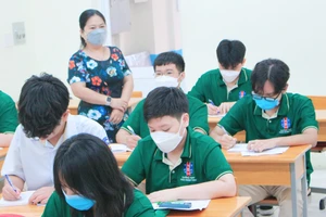 Tiết học của học sinh Trường THPT Trần Nhân Tông.