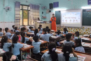 Tiết học của học sinh Trường tiểu học Lương Thế Vinh.