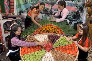 Các mặt hàng nông sản phong phú và đa dạng về chủng loại, nhằm giới thiệu với người tiêu dùng.