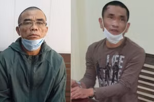 Đối tượng Phan Trọng Sơn (trái) và Nguyễn Tất Thạch.