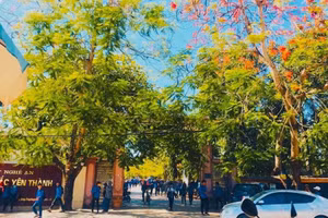 Trường THPT Bắc Yên Thành (huyện Yên Thành, Nghệ An) nơi xảy ra sự việc.