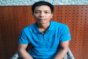 Đối tượng Nguyễn Văn Trải tại cơ quan công an