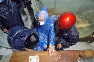 Kiên trì, tận tình vận động cụ ông 95 tuổi đi sơ tán tránh bão Noru