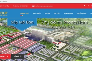 Trang web của Công ty Cổ phần Đầu tư Đà Nẵng - Miền Trung (DMT Group) đăng thông tin hình ảnh sắp mở bản dự án khu đô thị này.